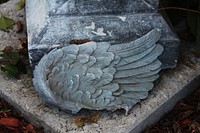 Angel wings statue background. Free public domain CC0 photo.