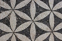 Mosaic tiled pedestrian footpath. Free public domain CC0 photo