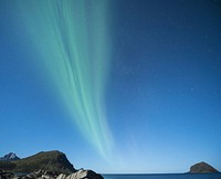 Aurora lights in Lofoten, Norway. Free public domain CC0 photo.