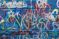 Graffiti wall, street art. Free public domain CC0 image.