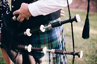 Scottish bagpipes, traditional musical instrument. Free public domain CC0 photo.