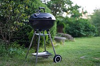 Barbecues in backyard. Free public domain CC0 image.