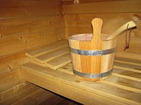 Sauna steam room. Free public domain CC0 photo.