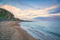 Beautiful beach during sunset, Russia. Free public domain CC0 photo.