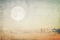 Moon in the night sky. Free public domain CC0 image.