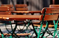 Closeup wooden chair. Free public domain CC0 image.