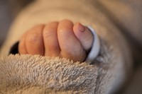 Baby's hand. Free public domain CC0 photo.