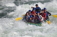 Rafting team, location unknown, date unknown.