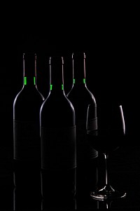 Bottles of wine. Free public domain CC0 photo.