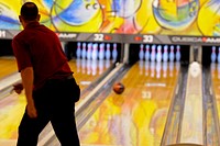 Fun at the bowling alley. Free public domain CC0 photo.