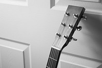 Guitar head, music background.  Free public domain CC0 photo.