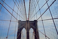 Brooklyn Bridge background. Free public domain CC0 image.