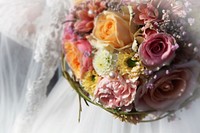 Bridal bouquet background. Free public domain CC0 image.