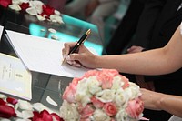 Wedding guest list. Free public domain CC0 photo.