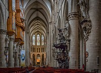 Beautiful church interior. Free public domain CC0 photo.