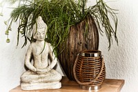 Buddha statue background, home decor. Free public domain CC0 image.
