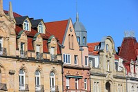 Houses architecture close up. Free public domain CC0 photo.