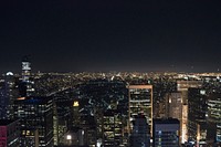 New York City at night. Free public domain CC0 photo.