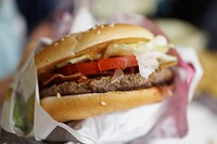 Burger, delicious fast food. Free public domain CC0 photo