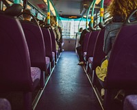 Bus seats. Free public domain CC0 photo.