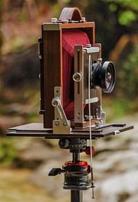 Analog film camera. Free public domain CC0 image.