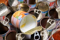 Opened food can, used packaging. Free public domain CC0 photo