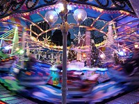 Carousel, theme park. Free public domain CC0 image.