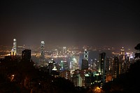 Central Hong Kong night view. Free public domain CC0 photo.