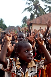Happy kids in Togo, West Africa - 24 April 2014