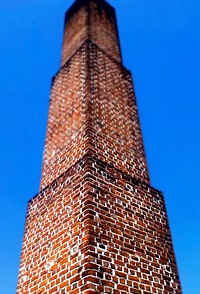 Brick chimney. Free public domain CC0 image.