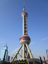 Shanghai city, Oriental Pearl Tower. Free public domain CC0 photo.