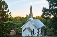 Old church landscape. Free public domain CC0 image.