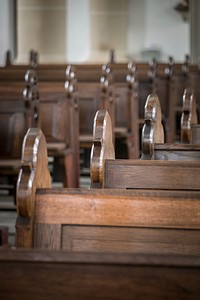 Closeup wooden chair. Free public domain CC0 image.