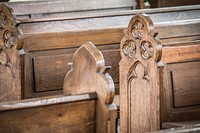 Closeup wooden chair. Free public domain CC0 image.