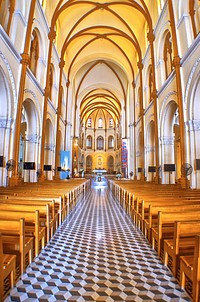 Beautiful church interior background. Free public domain CC0 photo.