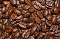 Roasted coffee beans background. Free public domain CC0 image