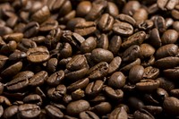 Roasted coffee beans background. Free public domain CC0 image