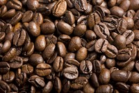 Roasted coffee beans background. Free public domain CC0 image