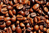 Roasted coffee beans background. Free public domain CC0 image