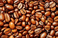 Roasted coffee beans background. Free public domain CC0 image