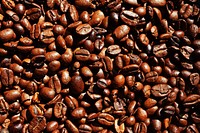 Roasted coffee beans background. Free public domain CC0 image