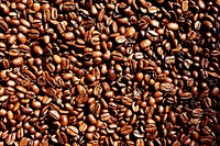 Roasted coffee beans background. Free public domain CC0 image