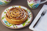 Big cinnamon roll. Free public domain CC0 photo.