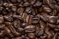 Roasted coffee beans background. Free public domain CC0 image