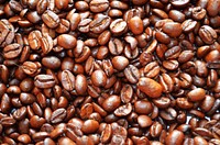 Roasted coffee beans background. Free public domain CC0 image