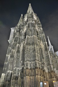 Cologne cathedral historical architecture. Free public domain CC0 image.