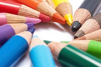 Colorful pencils, background photo. Free public domain CC0 image.