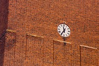 Clock on school building, timepiece. Free public domain CC0 photo.