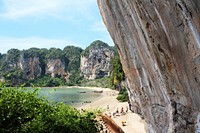 Rock climbing in Krabi, Thailand. Free public domain CC0 photo.
