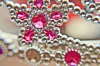 Cute pink kids flower jewelry. Free public domain CC0 image.
